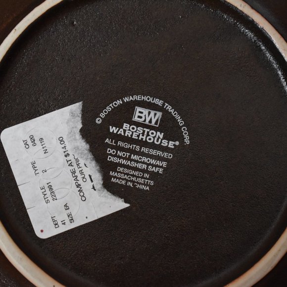 NWT Boston Warehouse Teapot Rustic Brown with Strainer and Lid - Picture 6 of 6